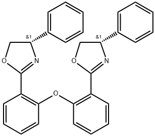 (4S,4'S)-2,2'-(氧基双(2,1-亚苯基))双(4-苯基-4,5-二氢恶唑) 结构式