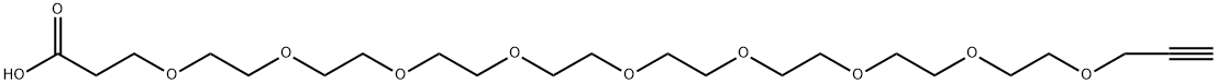 Propargyl-PEG8-CH2CH2COOH 结构式