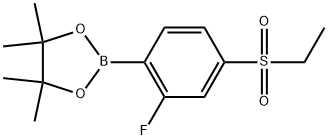 2-[4-(Ethylsulfonyl)-2-fluorophenyl]-4,4,5,5-tetramethyl-1,3,2-dioxaborolane 结构式