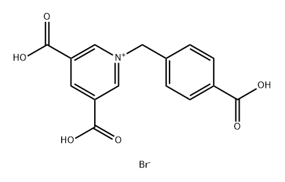 3,5-二羧基-1-(4-羧基苄基)吡啶-1-溴化铵 结构式