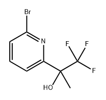 2-(6-溴吡啶-2-基)-1,1,1-三氟丙烷-2-醇 结构式