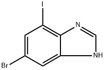 6-溴-4-碘-1H-苯并[D]咪唑 结构式