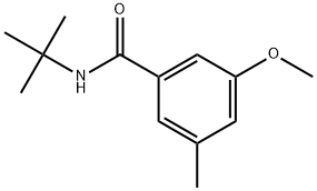 N-(1,1-Dimethylethyl)-3-methoxy-5-methylbenzamide 结构式