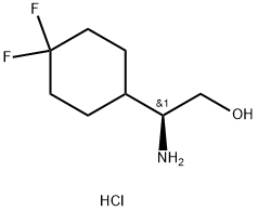 (S)-2-amino-2-(4,4-difluorocyclohexyl)ethan-1-ol hydrochloride 结构式