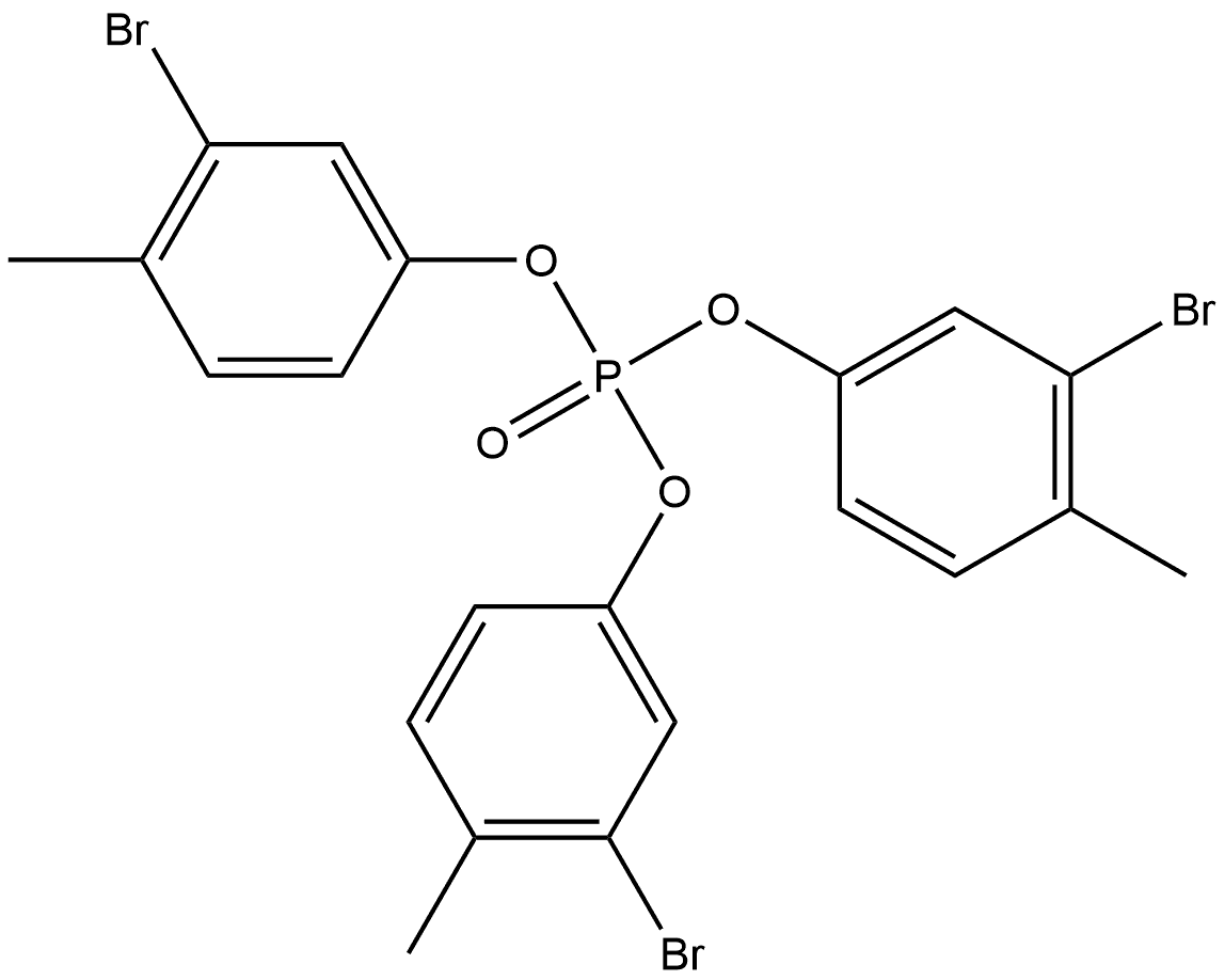 磷酸三(3-溴-4-甲基苯基)酯 结构式