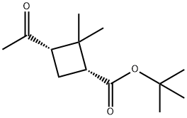 tert-butyl (1R,3S)-3-acetyl-2,2-dimethylcyclobutane-1-carboxylate 结构式