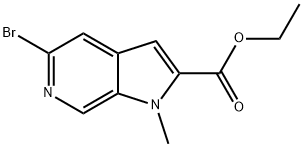 5-溴-1-甲基-1H-吡咯并[2,3-C]吡啶-2-羧酸乙酯 结构式