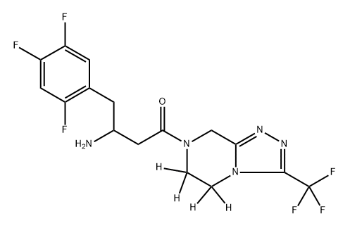 西他列汀-D4 结构式