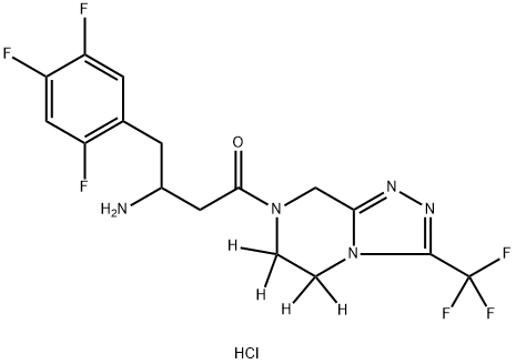 rac-Sitagliptin-d4 Hydrochloride 结构式