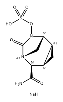 Sulfuric acid, mono[(1R,2S,4R,5S,6R)-5-
(aminocarbonyl)-7-oxo-6,8-diazatricyclo
[4.2.1.0 ]non-8-yl] ester, sodium salt (1:1) 结构式