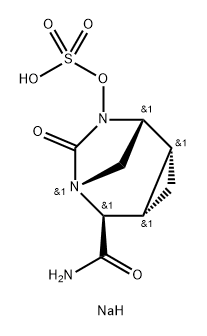 Sulfuric acid, mono[(1R,2R,4S,5S,6R)-5-
(aminocarbonyl)-7-oxo-6,8-diazatricyclo
[4.2.1.0 ]non-8-yl] ester, sodium salt (1:1) 结构式