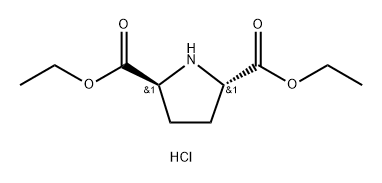 trans-Diethyl pyrrolidine-2,5-dicarboxylate hydrochloride 结构式