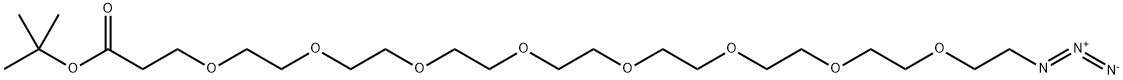 叠氮-八聚乙二醇-丙酸叔丁酯 结构式