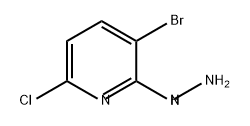 3-溴-6-氯-2-肼基吡啶 结构式