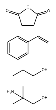 2,5-Furandione, polymer with ethenylbenzene, propyl ester, compd. with 2-amino-2-methyl-1-propanol 结构式