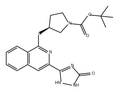 (S)-5-(1-(pyrrolidin-3-yloxy)isoquinolin-3-yl)-2,4-dihydro-3H-1,2,4-triazol-3-one 结构式