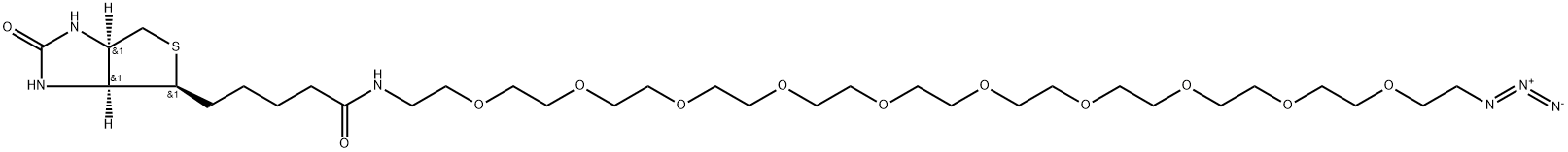 Biotin-PEG10-CH2CH2N3 结构式