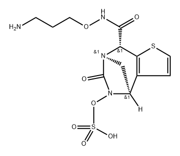 (4R,7R,8R)-8-[[(3-AMINOPROPOXY)AMINO] CARBONYL]-4,8-DIHYDRO-6-OXO-4,7-METHANO-7HTHIENO[2,3-E][1,3]D 结构式