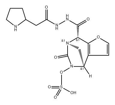 (4R,7R,8S)-4,5,6,8-TETRAHYDRO-6-OXO-5- (SULFOOXY)-4,7-METHANO-7H-FURO[2,3-E][1,3] DIAZEPINE-8-CARBOX 结构式