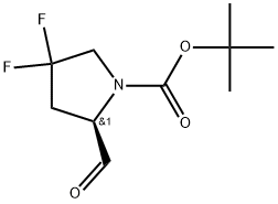 (R)-1-BOC-4,4-二氟吡咯烷-2-甲醛 结构式