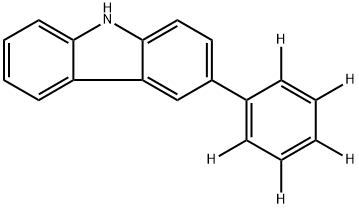 3-(苯基-2,3,4,5,6-D5)-9H-咔唑 结构式