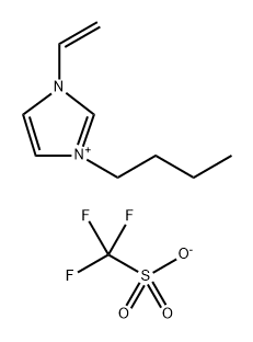 1-乙烯基-3-丁基咪唑三氟甲烷磺酸盐 结构式