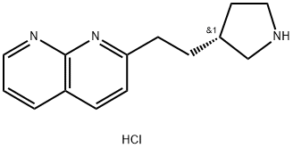 (R)-2-(2-(吡咯烷-3-基)乙基)-1,8-萘啶二盐酸 结构式