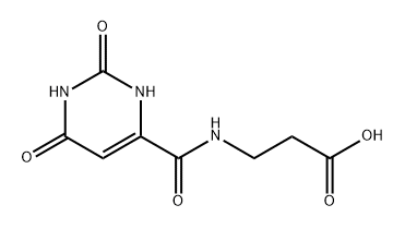 3-[(2,6-二氧代-1,2,3,6-四氢嘧啶-4-基)甲酰胺]丙酸 结构式