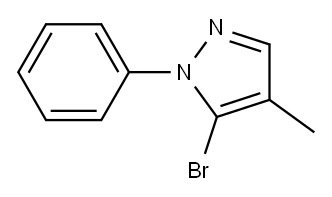 5-Bromo-4-methyl-1-phenyl-1H-pyrazole 结构式