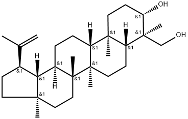 (3BETA,4ALPHA)-羽扇-20(29)-烯-3,23-二醇 结构式