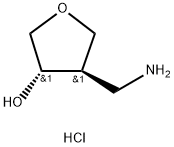 (3R,4S)-rel-4-(Aminomethyl)tetrahydrofuran-3-ol hydrochloride 结构式