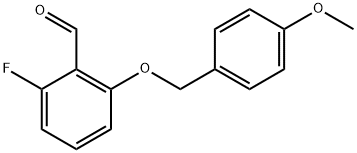 2-Fluoro-6-[(4-methoxyphenyl)methoxy]benzaldehyde 结构式