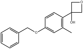 3-(4-(benzyloxy)-2-methylphenyl)oxetan-3-ol 结构式