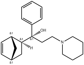 1-Piperidinepropanol, α-bicyclo[2.2.1]hept-5-en-2-yl-α-phenyl-, [1α,2α(R*),4α]- 结构式