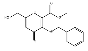 3-(苄氧基)-6-(羟甲基)-4-氧代-4H-吡喃-2-羧酸甲酯 结构式