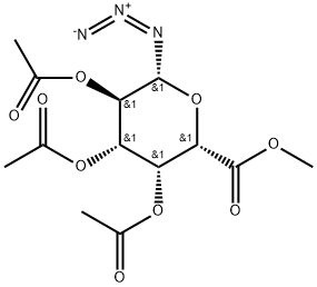 METHYL-2,3,4-TRI-O-ACETYL-BETA-D-GALACTOPYRANOSYLURONOSYL AZIDE 结构式