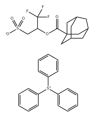 Sulfonium, triphenyl-, salt with 2,2,2-trifluoro-1-(sulfomethyl)ethyl tricyclo[3.3.1.13,7]decane-1-carboxylate (1:1) 结构式