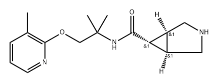 rac-(1R,5S,6R)-N-{2-methyl-1-[(3-methylpyridin-2-yl)oxy]propan-2-yl}-3-azabicyclo[3.1.0]hexane-6-carboxamide 结构式