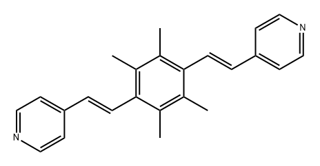 4,4'-((1E,1'E)-(2,3,5,6-四甲基-1,4-亚苯基)双(乙烯-2,1-二基))联吡啶 结构式