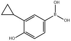 (3-环丙基-4-羟基苯基)硼酸 结构式