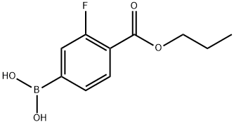 1-Propyl 4-borono-2-fluorobenzoate 结构式