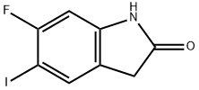 6-fluoro-5-iodoindolin-2-one 结构式