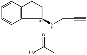 (R)-N-(PROP-2-YNYL)-2,3-DIHYDRO-1H-INDEN-1-AMINE METHANE SULFONATE 结构式