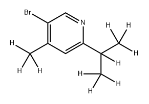 3-Bromo-[4-methyl-6-(iso-propyl)-d10]-pyridine 结构式