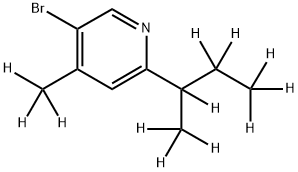 3-Bromo-[6-(sec-butyl)-4-methyl-d12]-pyridine 结构式