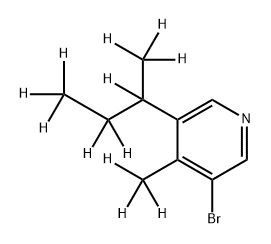 3-Bromo-[5-(sec-butyl)-4-methyl-d12]-pyridine 结构式