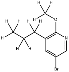 3-Bromo-[5-(n-propyl)-6-methoxy-d10]-pyridine 结构式