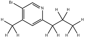 3-Bromo-[4-methyl-6-(n-propyl)-d10]-pyridine 结构式