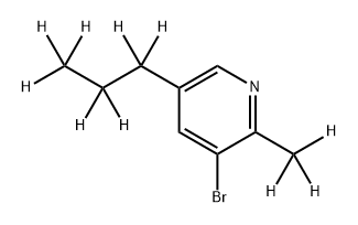 3-Bromo-[2-methyl-5-(n-propyl)-d10]-pyridine 结构式