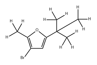 3-Bromo-[2-methyl-5-(tert-butyl)-d12]-furan 结构式